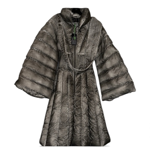 Dolls Kill Darker Waves grey Frequency Puffer Jacket size M - Picture 2 of 4